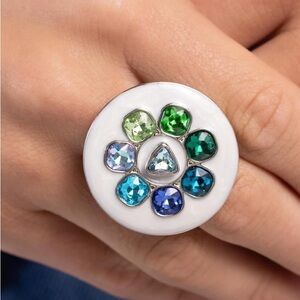 Multicolor Ring- shades of green